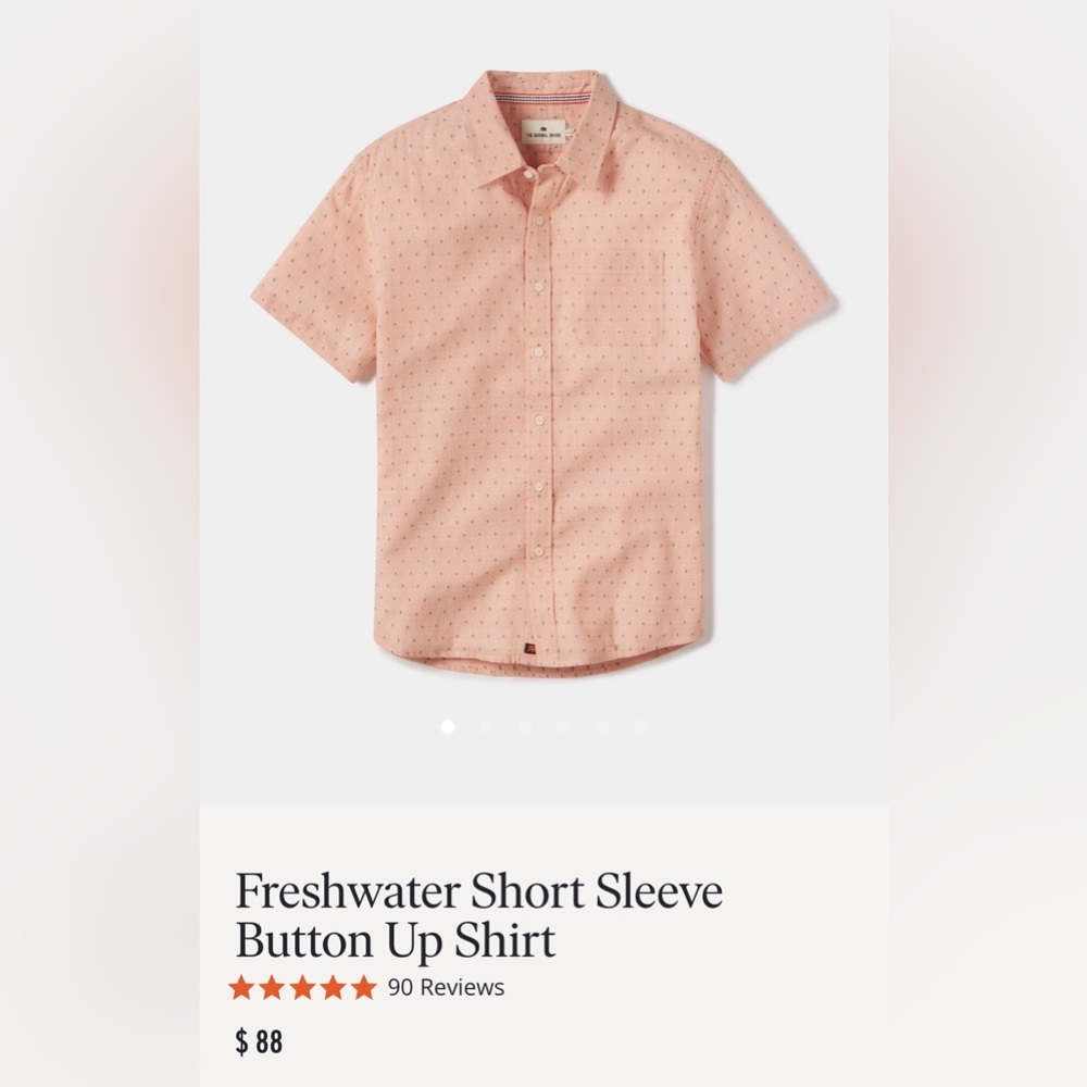 All cotton freshwater button-up shirt